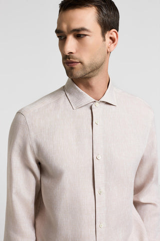 Slub pure linen shirt