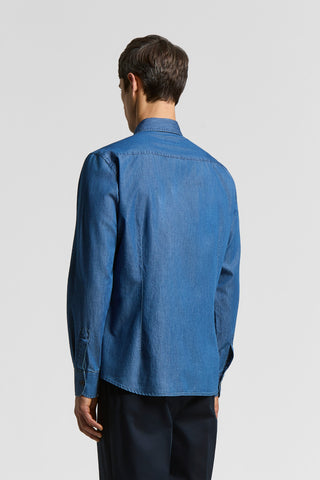 Lightweight chambray shirt | Ultramarine blue | Peserico Lightweight chambray shirt | Ultramarine blue | Peserico