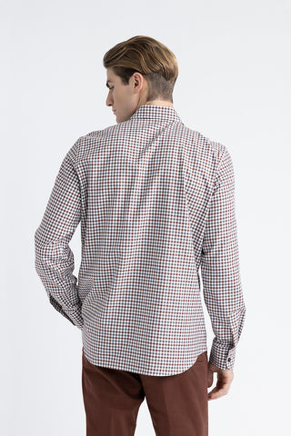 Micro check cotton shirt