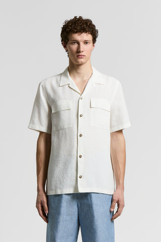 Linen canvas camp shirt