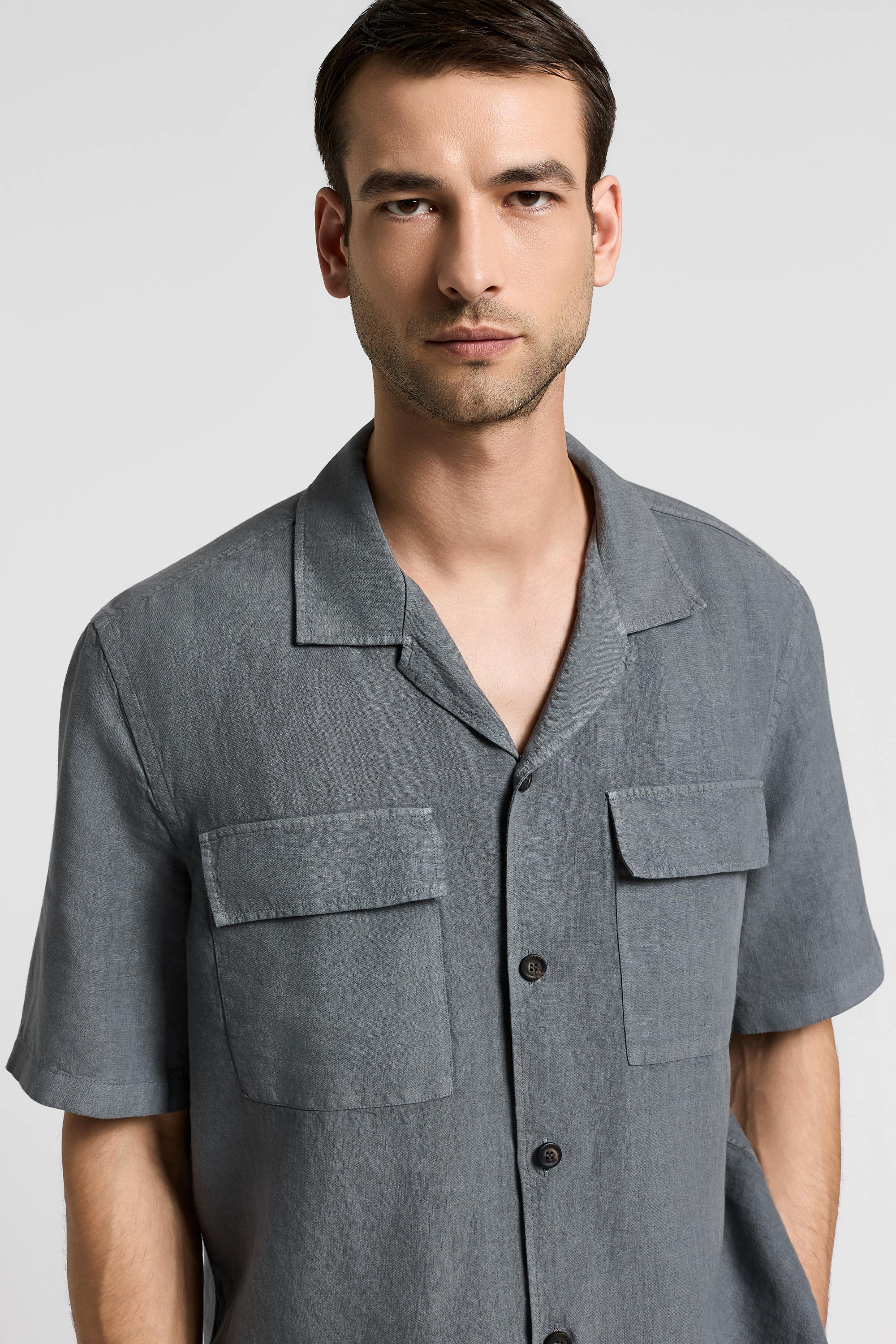 Lightweight linen canvas jogger trousers | Peserico US