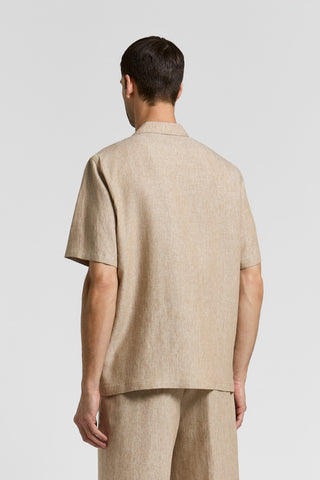 Linen canvas camp shirt