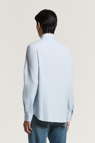 Shirt in pure cotton flannel twill