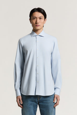 Shirt in pure cotton flannel twill