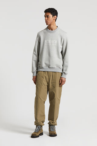 Brushed cotton melange sweatshirt