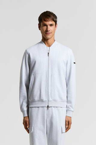 Cotton jersey bomber-style sweatshirt