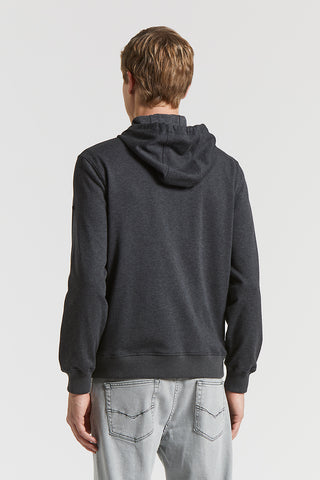 Cotton interlock hooded sweatshirt