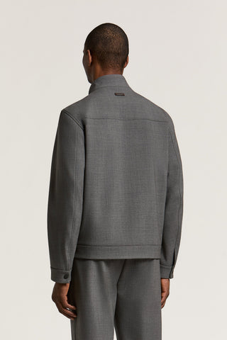 Pure wool gabardine sweatshirt