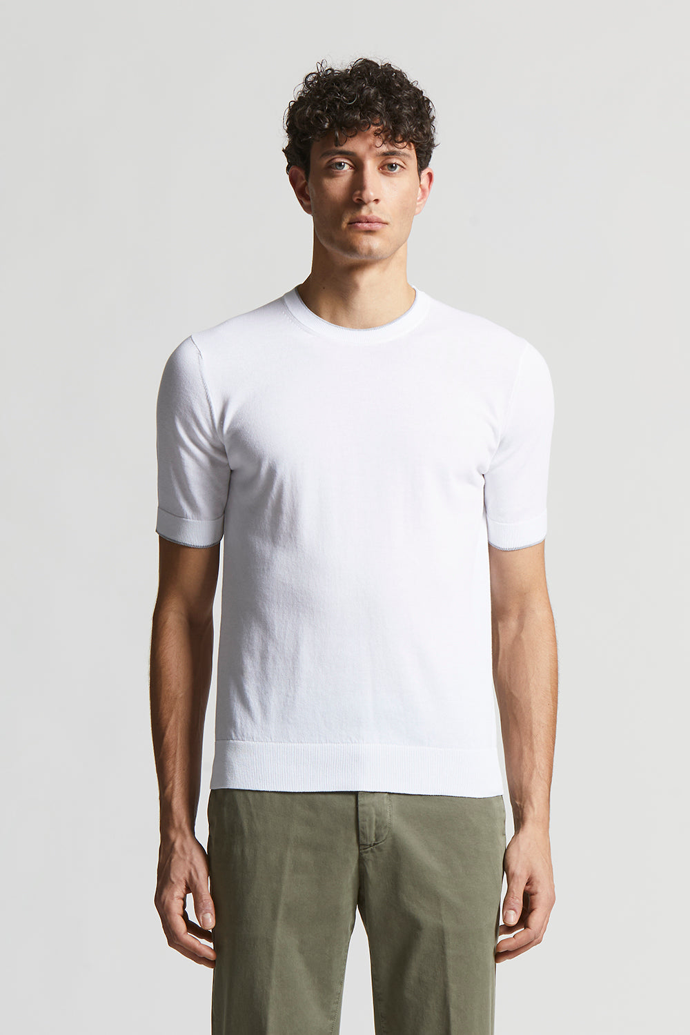 Tシャツ・カットソー PESERICO T-shirt in linen and cotton yarn (R59041F12 D48) Linen and cotton crepe t-shirt | Peserico US