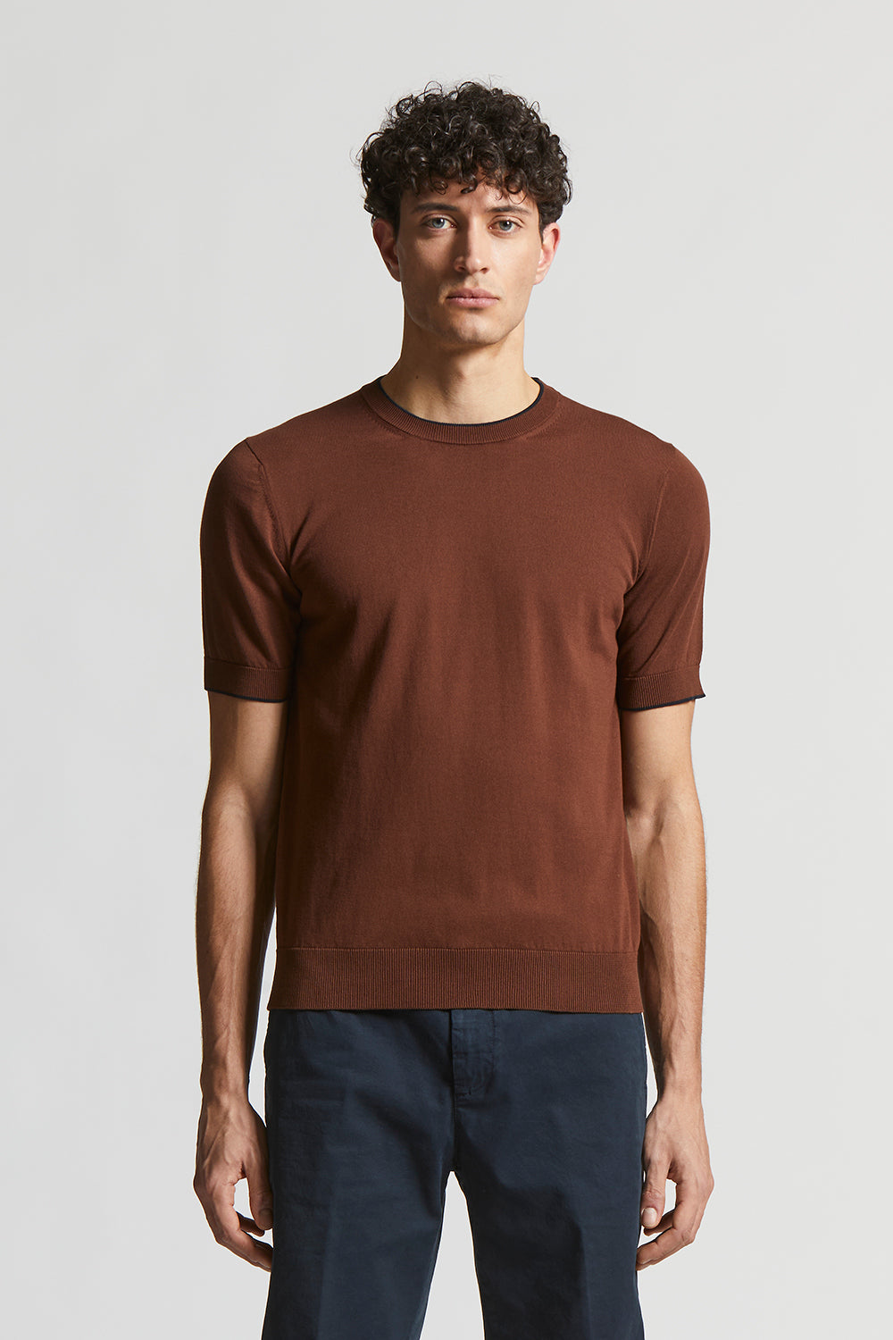 Tシャツ・カットソー PESERICO SS25 T-shirt in pure cotton yarn (R59003F14 H01) Pure cotton t-shirt | Peserico US