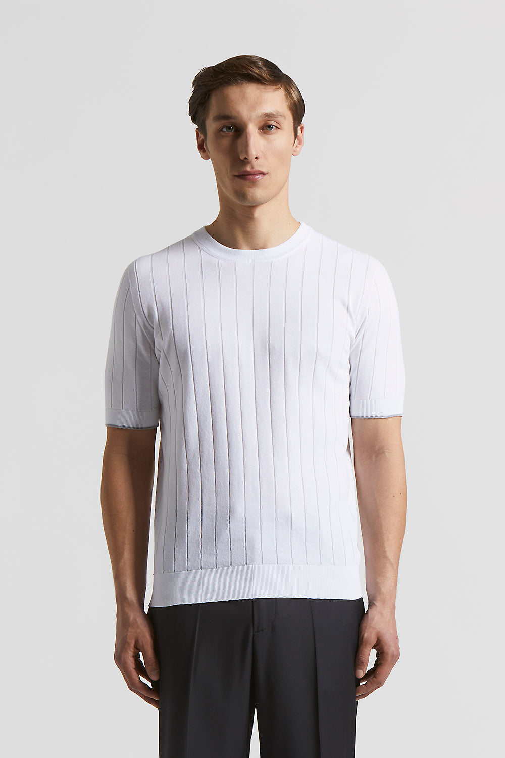 Tシャツ・カットソー PESERICO SS25 T-shirt in pure cotton yarn (R59006F12 H70) Pure cotton t-shirt | Peserico US