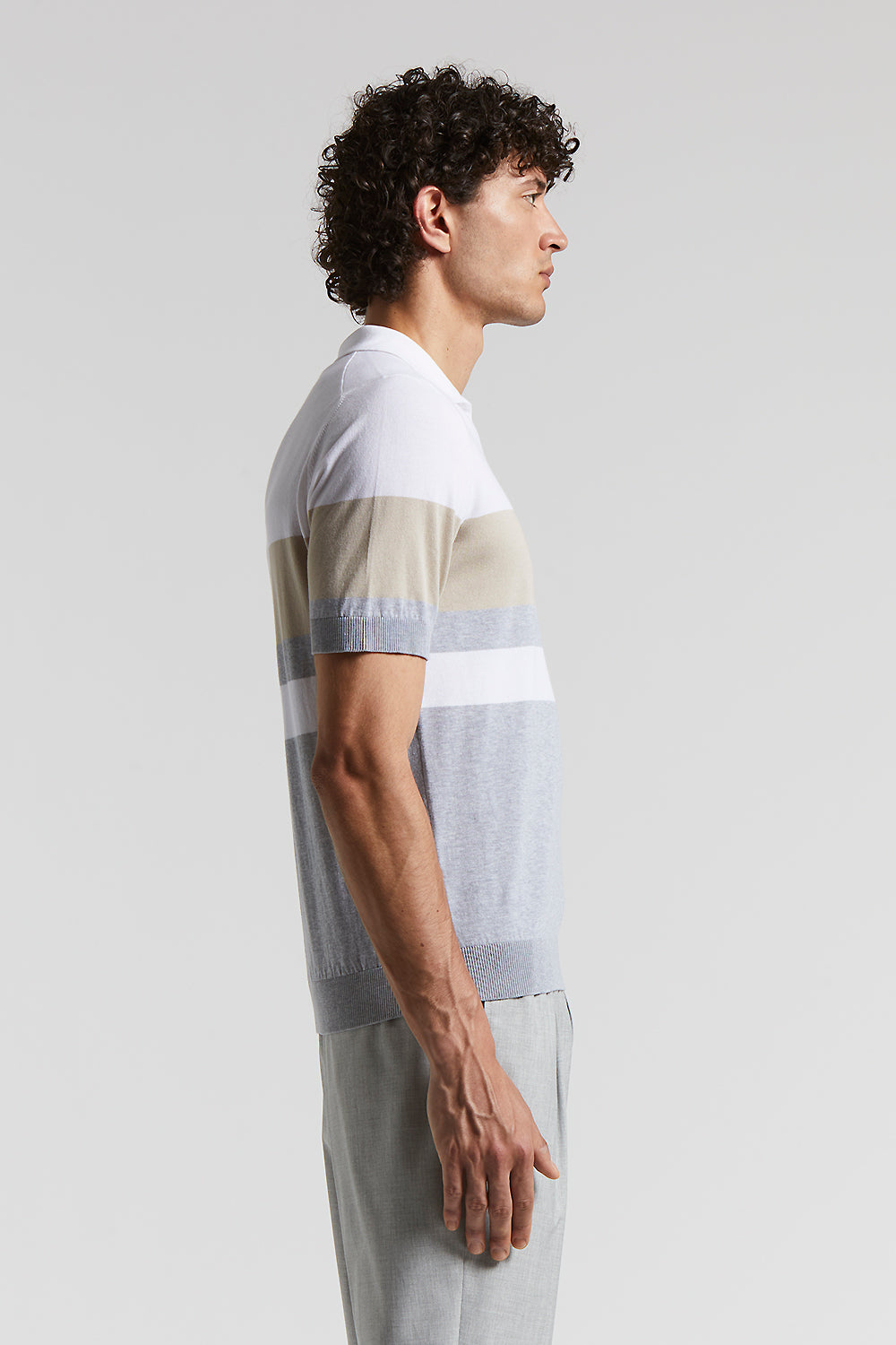 Tシャツ・カットソー PESERICO Polo shirt in linen and cotton yarn Knitted cotton-viscose top | Peserico US