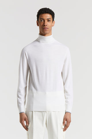 Wool polo-neck jumper