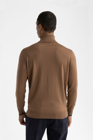 Pure new wool high neck sweater