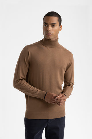 Pure new wool high neck sweater