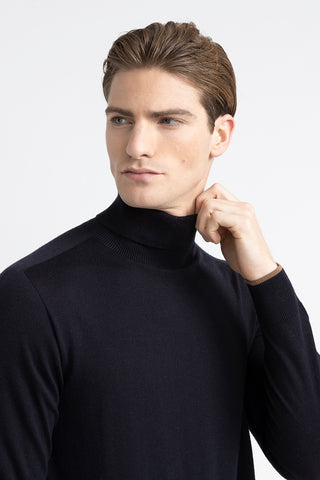 Pure new wool high neck sweater