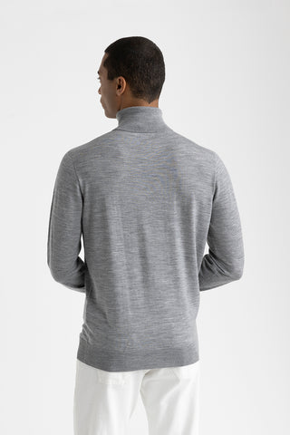 Pure new wool high neck sweater