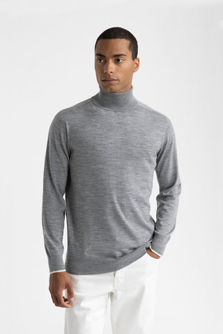 Pure new wool high neck sweater