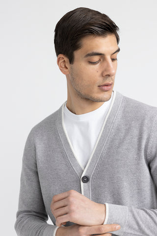 Wool, silk and cashmere cardigan