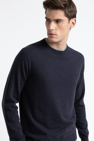 Wool, silk and cashmere yarn sweater