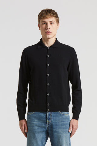 Wool and cashmere knit shirt