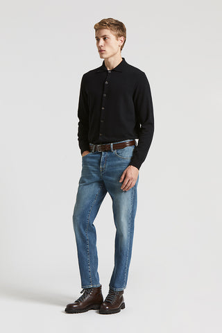Wool and cashmere knit shirt