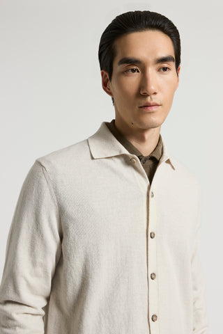 Wool and cashmere knit shirt