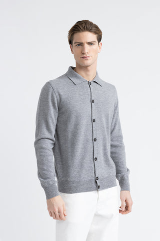 Merino wool and cashmere cardigan