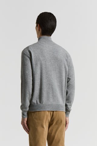 Wool and cashmere full-zip jumper