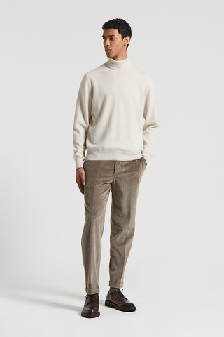 Wool and cashmere polo-neck jumper