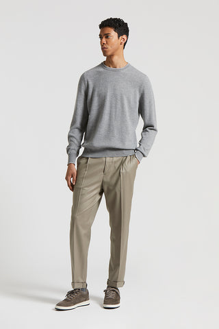 Wool and cashmere crew-neck jumper