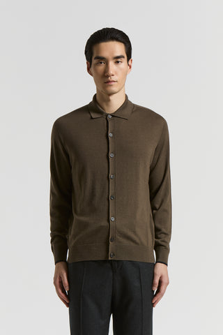 Wool polo shirt