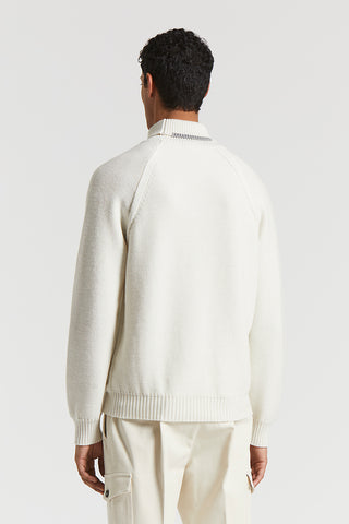Wool polo-neck jumper