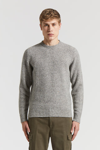 Knop mouliné yarn crew-neck jumper