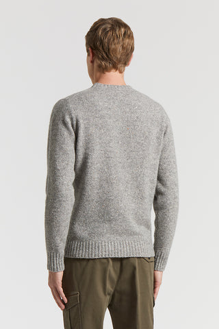 Knop mouliné yarn crew-neck jumper