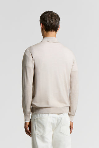 Crewneck sweater in a linen-cotton blend