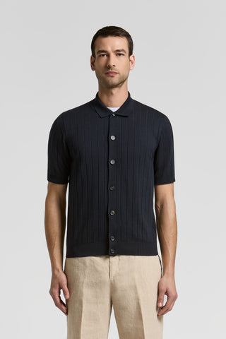 Cotton and silk knitted shirt