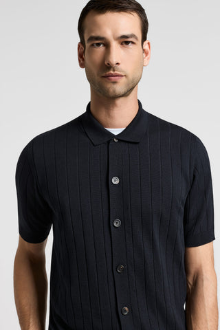 Cotton and silk knitted shirt