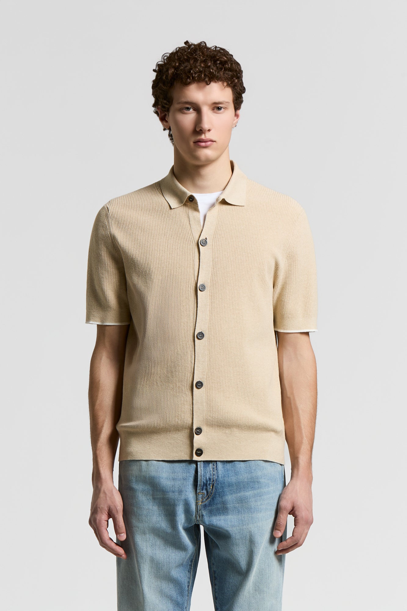 Cotton knitted shirt | Peserico US