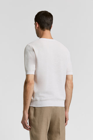 Cotton and linen knitted T-shirt
