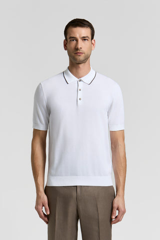 Cotton knitted polo shirt
