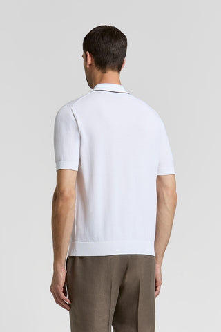 Cotton knitted polo shirt