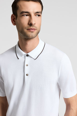 Cotton knitted polo shirt