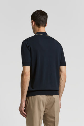 Cotton knitted polo shirt