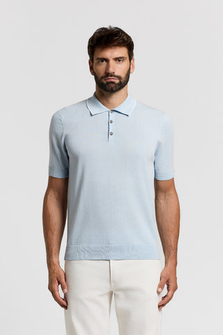 Cotton knitted polo shirt