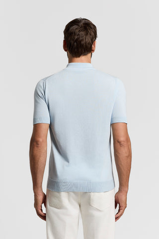 Cotton knitted polo shirt