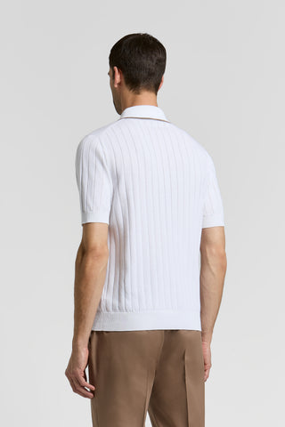 Cotton knitted polo shirt