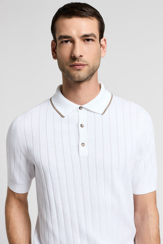 Cotton knitted polo shirt