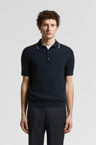 Cotton knitted polo shirt