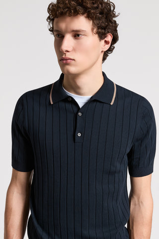 Cotton knitted polo shirt